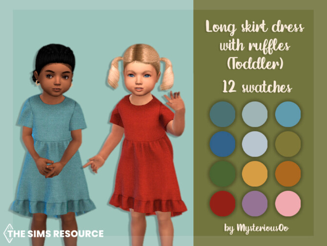 Long skirt dress with ruffles Toddler by MysteriousOo at TSR