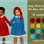 Long sleeve polka dot dress with lace by MysteriousOo at TSR