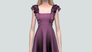 Lovely 3 Frill Mini Dress at Marigold