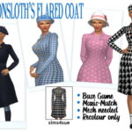 MELONSLOTH’S FLARED COAT at Sims4Sue