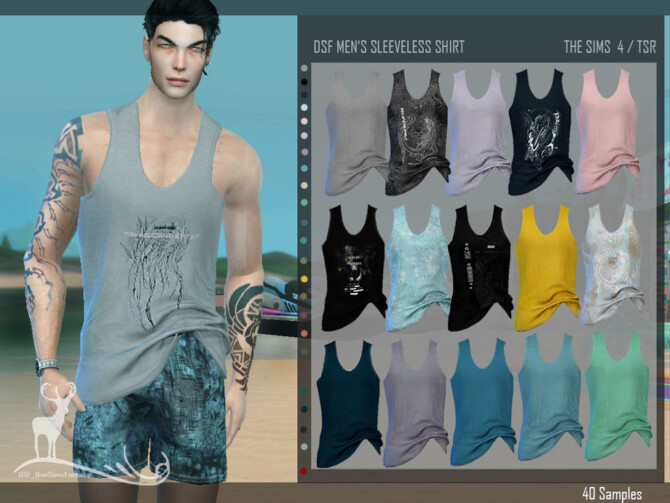 MENS SLEEVELESS SHIRT by DanSimsFantasy at TSR