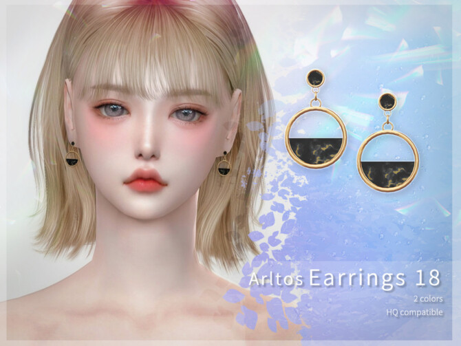 Marble earrings 18 by Arltos at TSR