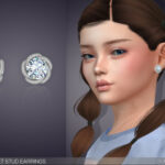 Margaret Stud Earrings For Kids by feyona at TSR