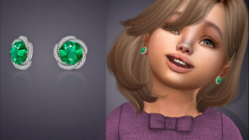 Margaret Stud Earrings For Toddlers by feyona at TSR