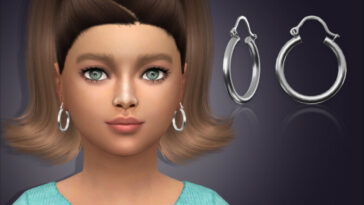 Mariella Hoop Earrings For Kids by feyona at TSR