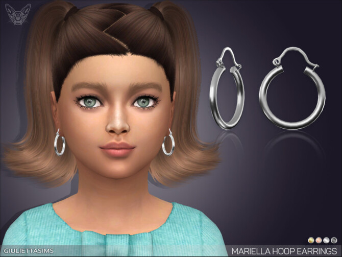 Mariella Hoop Earrings For Kids by feyona at TSR