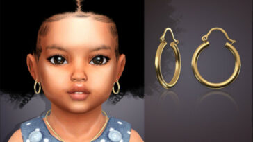 Mariella Hoop Earrings For Toddlers by feyona at TSR