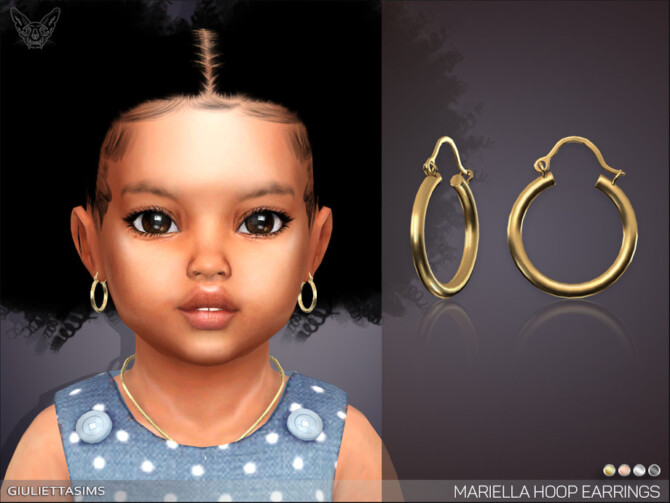 Mariella Hoop Earrings For Toddlers by feyona at TSR