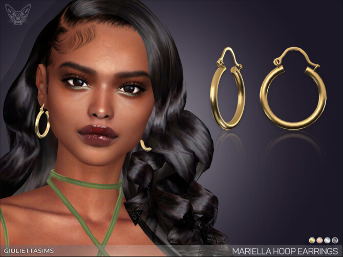 Mariella Hoop Earrings by feyona at TSR