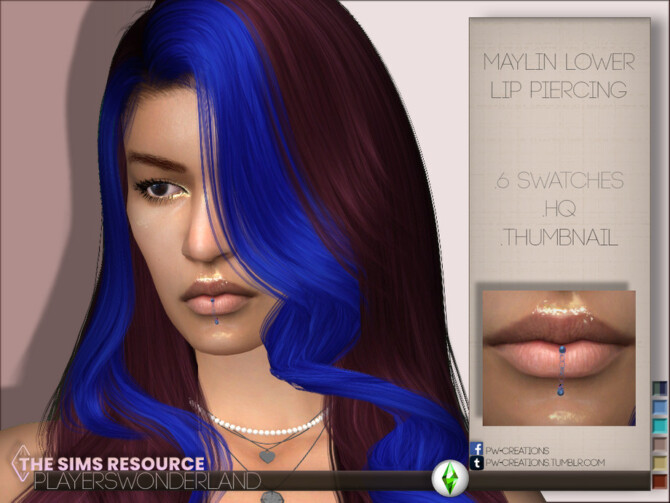 Maylin Lower Lip Piercing by PlayersWonderland at TSR