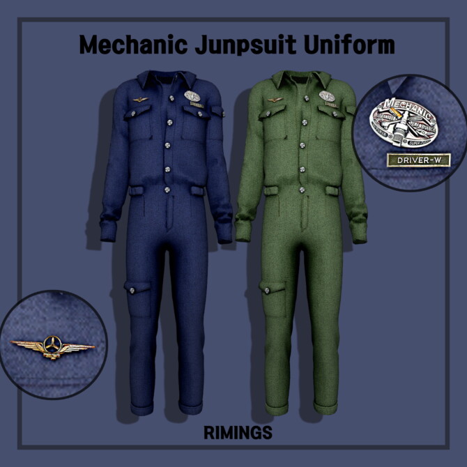 Mechanic Jumpsuit Uniform at RIMINGs