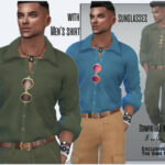 Men’s shirt with sunglasses by Sims House at TSR