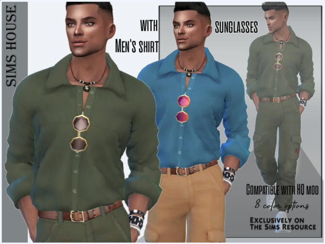 Men’s shirt with sunglasses by Sims House at TSR