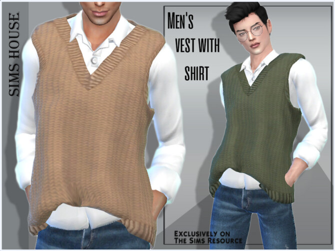 Men’s vest with shirt by Sims House at TSR