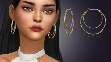 Meredith Hoop Earrings by feyona at TSR