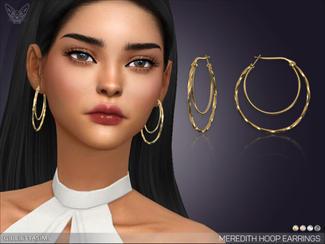 Meredith Hoop Earrings by feyona at TSR