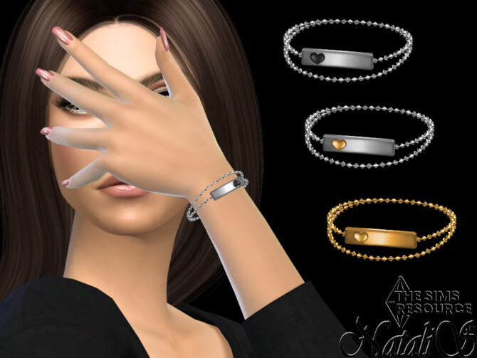 Metal bar with heart bracelet by NataliS at TSR