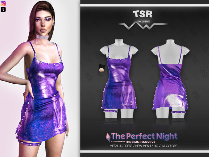 Metallic Dress BD489 by busra-tr at TSR