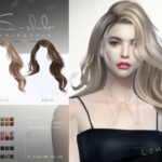 Mi – Long Hair wavy hair for female (Louise) by S-Club at TSR