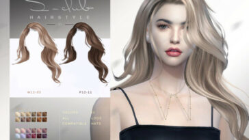 Mi – Long Hair wavy hair for female (Louise) by S-Club at TSR