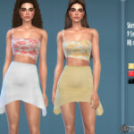 Midi Handkerchief Hem Skirt by Harmonia at TSR