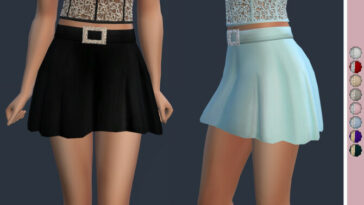 Mini Skirt With Buckle by ekinege at TSR