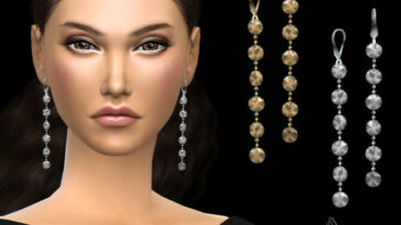 Mini disk chain drop earrings by NataliS at TSR