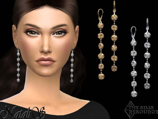 Mini disk chain drop earrings by NataliS at TSR