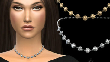 Mini disk chort chain necklace by NataliS at TSR