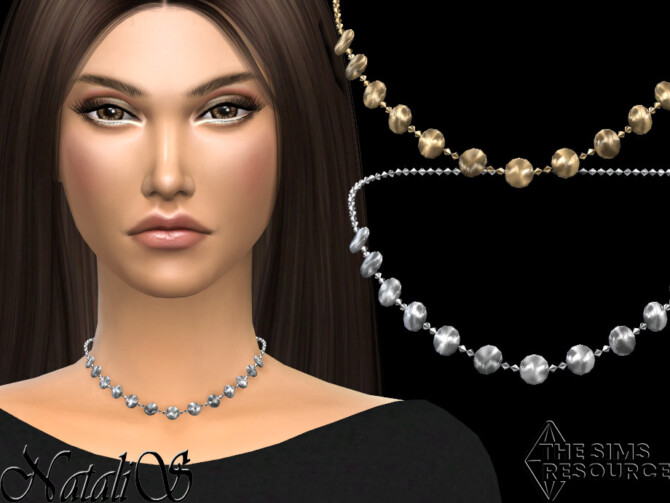 Mini disk chort chain necklace by NataliS at TSR