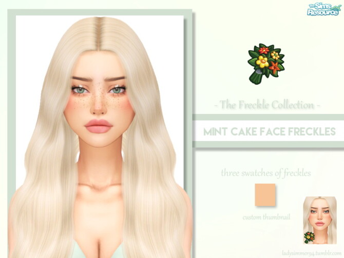 Mint Cake Face Freckles by LadySimmer94 at TSR