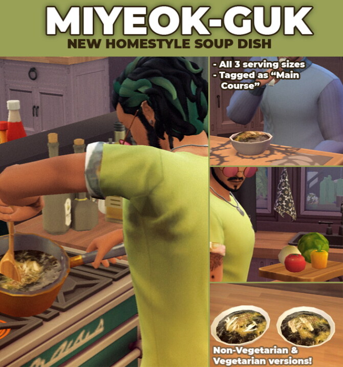 Miyeok-Guk Custom Recipe by RobinKLocksley at Mod The Sims 4