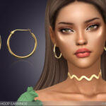 Monique Hoop Earrings by feyona at TSR