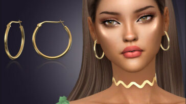 Monique Hoop Earrings by feyona at TSR