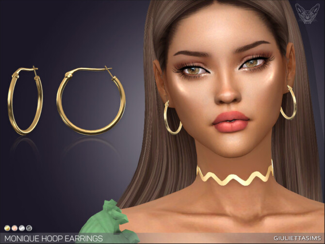 Monique Hoop Earrings by feyona at TSR