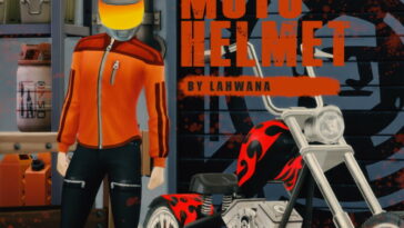 Moto Helmet by Lahawana at Mod The Sims 4