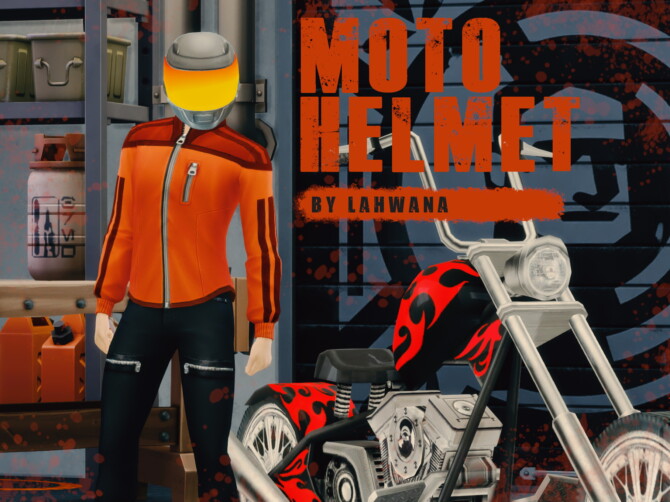 Moto Helmet by Lahawana at Mod The Sims 4