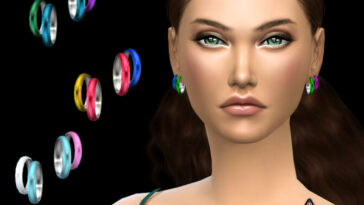 Multicolor tiny hoop earrings by NataliS at TSR