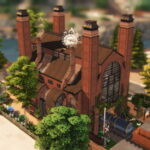 NO CC Old Factory (Community Garden) by plumbobkingdom at Mod The Sims 4