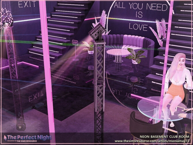 Neon Basement Club Room by Moniamay72 at TSR