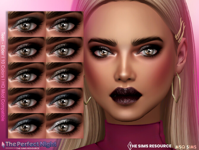 Nightlife Smokey Glitter Eyeshadow at MSQ Sims