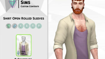 Open Shirt with Rolled Sleeves by David_Mtv at TSR