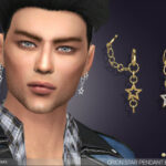 Orion Star Pendant Earrings by feyona at TSR