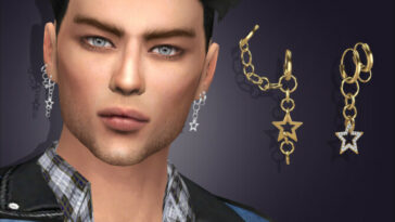 Orion Star Pendant Earrings by feyona at TSR