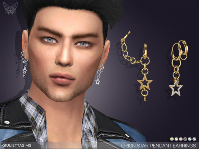 Orion Star Pendant Earrings by feyona at TSR