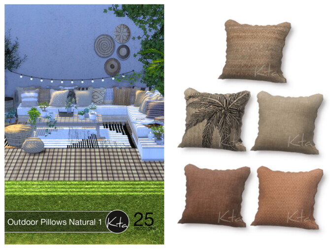 Outdoor Pillows Natural 1 at Ktasims