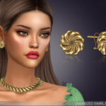 Oversized Swirl Earrings by feyona at TSR