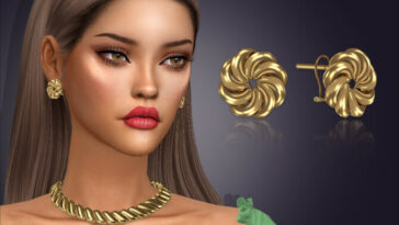 Oversized Swirl Earrings by feyona at TSR