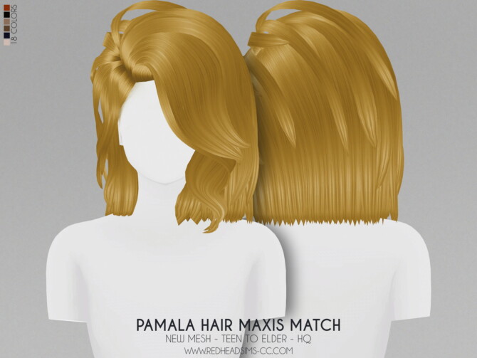 PAMALA HAIR + MAXIS MATCH VERSION at REDHEADSIMS