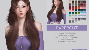 PAPERCUT HAIR at Obsidian Sims